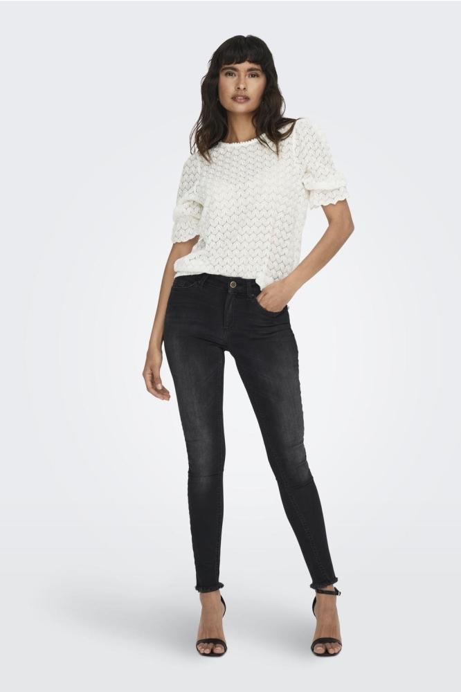 ONLBLUSH MID ANK RAW JEANS REA1099 15157997 Black Denim